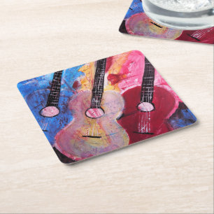 Dessous-de-verre Carré En Papier Peinture Jamming be Goode par Alfred Fox