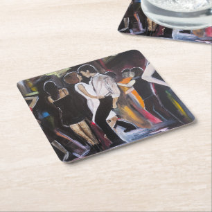 Dessous-de-verre Carré En Papier Peinture Mambo Night par Alfred Fox