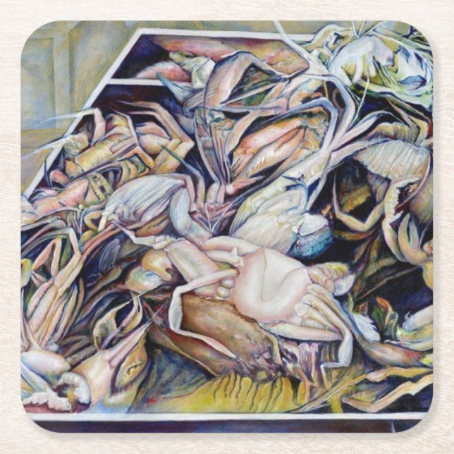 Dessous-de-verre Carré En Papier Pensez dehors, Singapour (Devant)