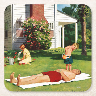 Dessous-de-verre Carré En Papier Père de l'eau