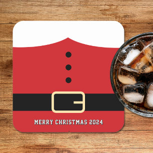 Dessous-de-verre Carré En Papier Père Noël