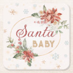 Dessous-de-verre Carré En Papier Père Noël Baby Christmas Winter Wonderland Party G<br><div class="desc">dessous de verre en papier "Père Noël Baby" pour votre fête de Noël,  douche bébé/nuptiale de décembre,  saupoudrer,  ou une autre occasion. Appareils de signes,  jeux,  décorations,  et plus disponible dans ma boutique.</div>