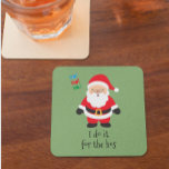 Dessous-de-verre Carré En Papier Père Noël Je le fais pour Noël Hos<br><div class="desc">Cette conception a été créée par art numérique. Elle peut être personnalisée en cliquant sur le bouton personnaliser et en modifiant la couleur, en ajoutant un nom, des initiales ou vos mots préférés. Contactez-moi à l'adresse colorflowcreations@gmail.com si vous souhaitez que ce design soit disponible sur un autre produit. Achetez ma...</div>