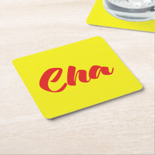 Dessous-de-verre Carré En Papier Père vietnamien - Cha ~ Langue vietnamienne