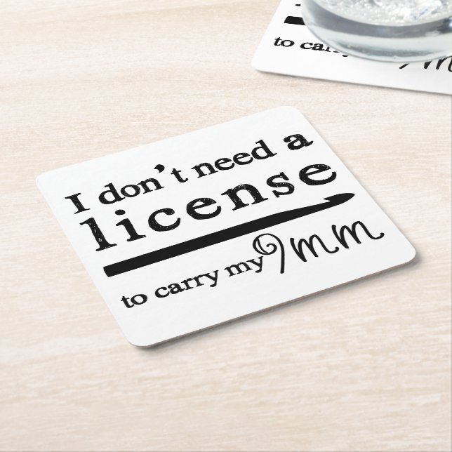 Dessous-de-verre Carré En Papier Permis de crochet de 9 mm ・ Dessous de verre en ve (Incliné)