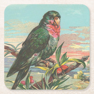 Dessous-de-verre Carré En Papier Perroquet