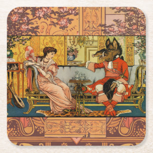 Dessous-de-verre Carré En Papier Personnages de Contes de Fées Classiques de la Bea