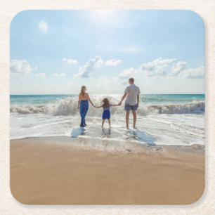 Dessous-de-verre Carré En Papier Personnalisé à double face