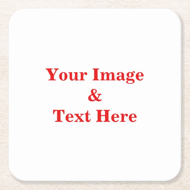 Dessous-de-verre Carré En Papier Personnalisé Personnalisé Votre Propre Photo (Devant)