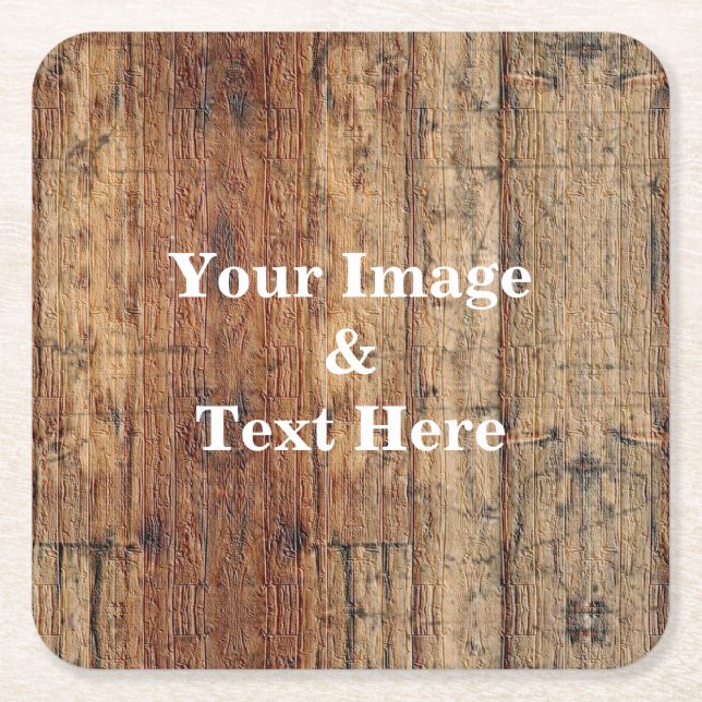 Dessous-de-verre Carré En Papier Personnalisé Personnalisé Votre propre photo Carré (Devant)