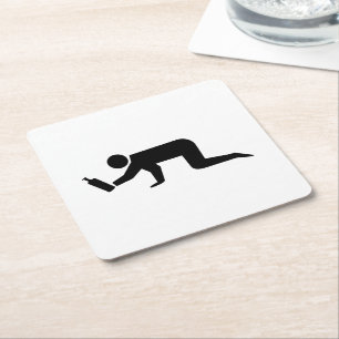 Dessous-de-verre Carré En Papier Personnes ivres