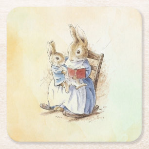 Dessous-de-verre Carré En Papier Peter Rabbit (livre)