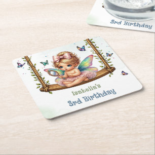 Dessous-de-verre Carré En Papier Petite fée adorable