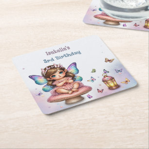 Dessous-de-verre Carré En Papier Petite fée adorable