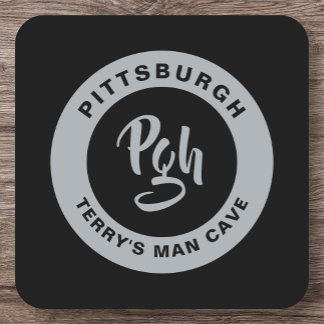 Dessous-de-verre Carré En Papier Pgh Sports Yinzer Custom Barware Boisson