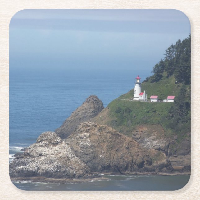 Dessous-de-verre Carré En Papier Phare de l'Orégon (Devant)