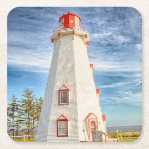 Dessous-de-verre Carré En Papier Phare de Panmure Island
