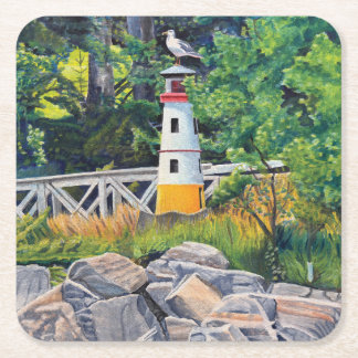 Dessous-de-verre Carré En Papier Phare d'Echo Point