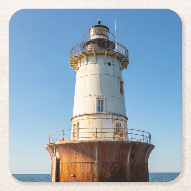Dessous-de-verre Carré En Papier Phare d'Hoopers Island (Devant)