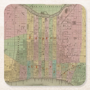 Dessous-de-verre Carré En Papier Philadelphie 6