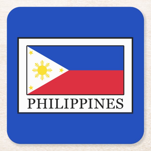 Dessous-de-verre Carré En Papier Philippines (Devant)