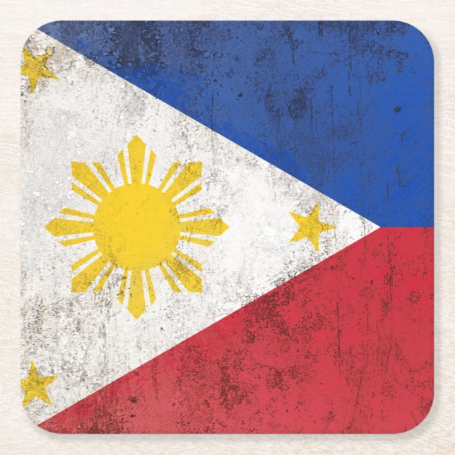 Dessous-de-verre Carré En Papier Philippines (Devant)