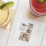 Dessous-de-verre Carré En Papier Photo Collage Moderne Avec Père Meilleur Devis Cad<br><div class="desc">Une photo de collage moderne avec une citation sincère sur un père est le cadeau parfait pour montrer votre appréciation et l'amour pour votre père. Ce cadeau unique et personnalisé est une excellente façon de présenter vos souvenirs préférés ensemble et d'express votre gratitude pour tout ce qu'il a fait pour...</div>