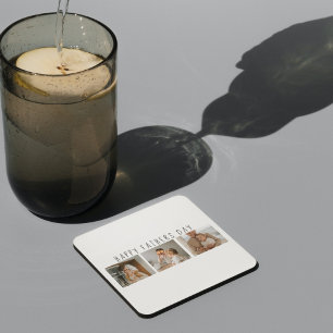 Dessous-de-verre Carré En Papier Photo de collection moderne et Fête des pères heur