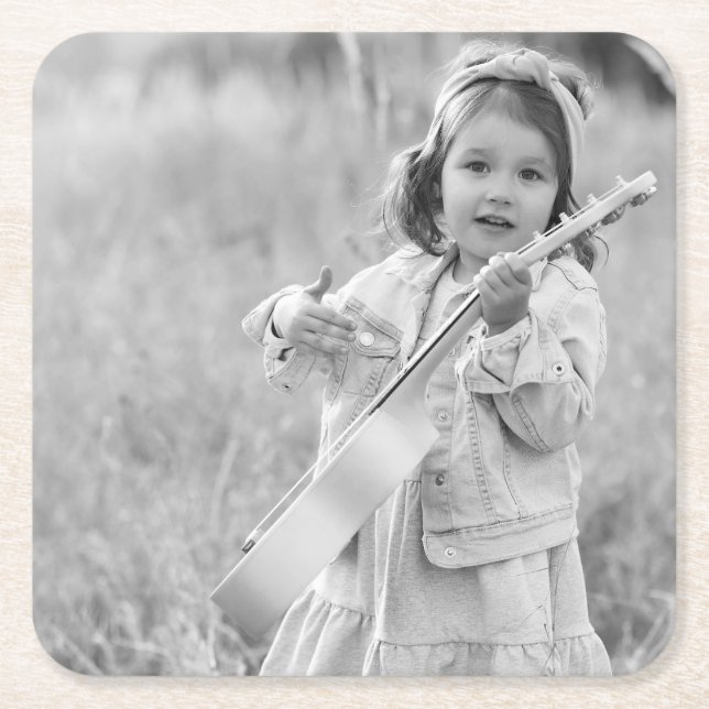 Dessous-de-verre Carré En Papier Photo personnalisée (Devant)