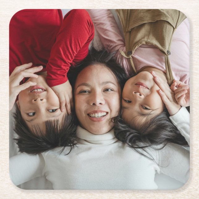 Dessous-de-verre Carré En Papier Photo personnalisée (Devant)