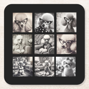 Dessous-de-verre Carré En Papier Photos de collage amusants 9