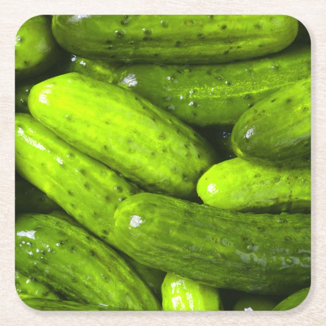 Dessous-de-verre Carré En Papier Pickle Pickle Lover Cadeau Pickle Ball Personnalis (Devant)