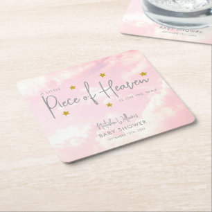 Dessous-de-verre Carré En Papier Pièce du Baby shower des nuages du Ciel