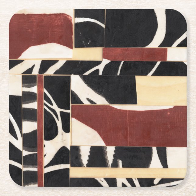 Dessous-de-verre Carré En Papier Pièces et parties II (Devant)