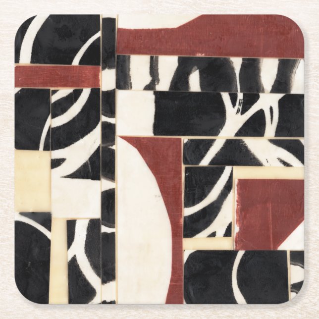 Dessous-de-verre Carré En Papier Pièces et pièces I (Devant)