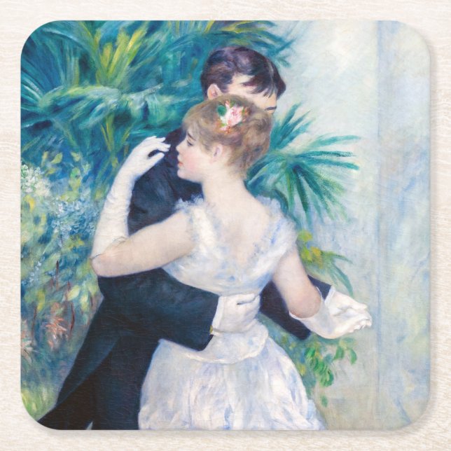 Dessous-de-verre Carré En Papier Pierre-Auguste Renoir - Danse urbaine (Devant)