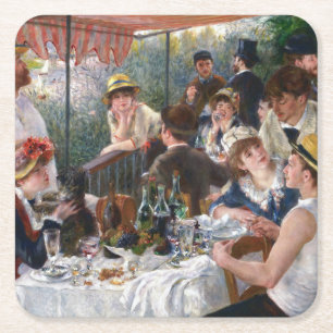Dessous-de-verre Carré En Papier Pierre-Auguste Renoir - Déjeuner de la fête nautiq