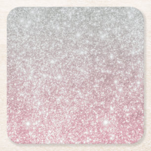 Dessous-de-verre Carré En Papier Pierre d'argent Gary Marbre d'or Parties scintilla