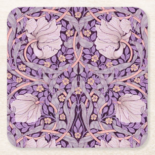 Dessous-de-verre Carré En Papier Pimpernel Purple, William Morris