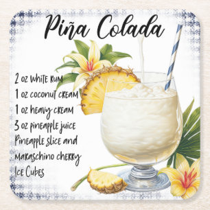 Dessous-de-verre Carré En Papier Pina Colada