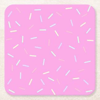Dessous-de-verre Carré En Papier Pink Sprinkles Print Paper Bowl