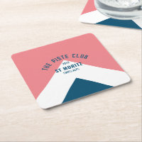 Piste Club Pink Blue Custom Winter Ski Party