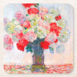 Dessous-de-verre Carré En Papier Pivoines de Monet