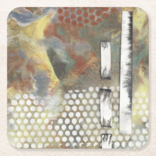 Dessous-de-verre Carré En Papier Pixels marbrés II