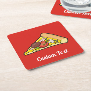 Dessous-de-verre Carré En Papier Pizza slice