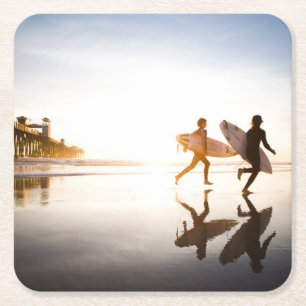 Dessous-de-verre Carré En Papier Plage d'Oceanside