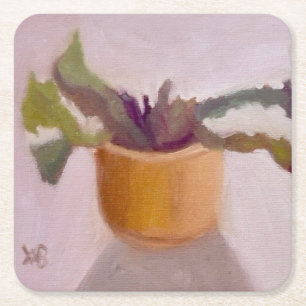 Dessous-de-verre Carré En Papier Plante Cactus