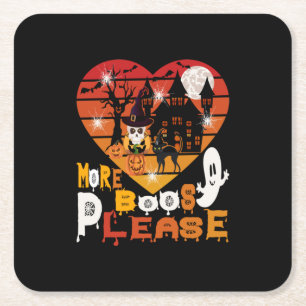 Dessous-de-verre Carré En Papier Please d'Halloween More Boos