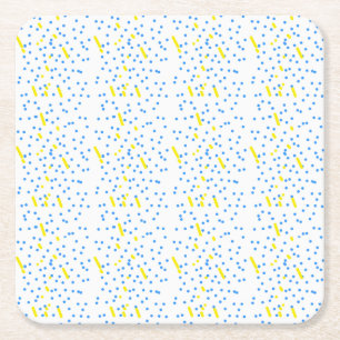 Dessous-de-verre Carré En Papier Pluie de météores Blue Dots