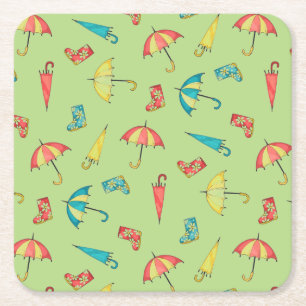Dessous-de-verre Carré En Papier Pluie de printemps I